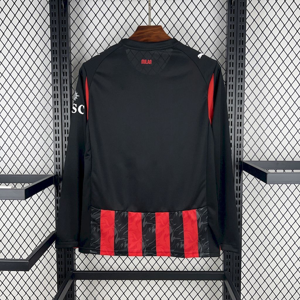 AC Milan 2025/26 Home Jersey Full-Sleeve.(Embroidery)
