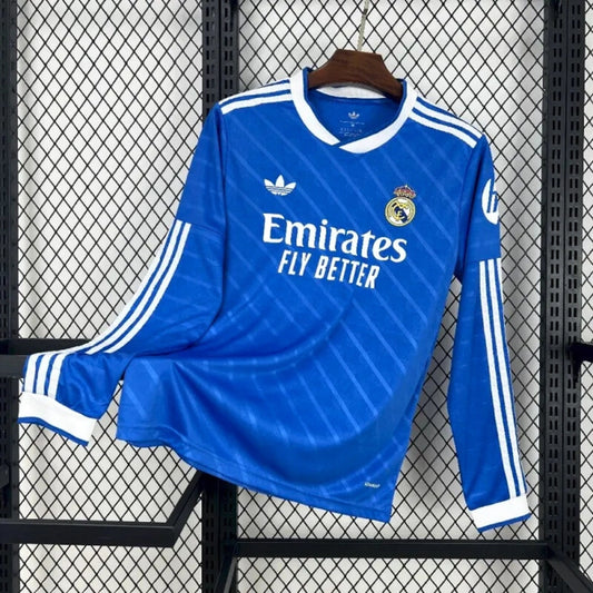 Real Madrid Retro Blue Jersey.(Embroidery)