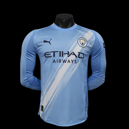Manchester City Retro Jersey (Etihad Era) Full-Sleeves. Embroidery