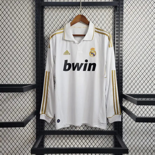 Real Madrid 2011–12 Retro Home Jersey Full-Sleeves.(Embroidery)